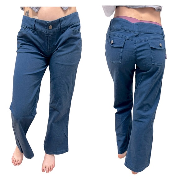 Patagonia 6 Blue Organic Cotton Boot Cut Trousers - Picture 1 of 9